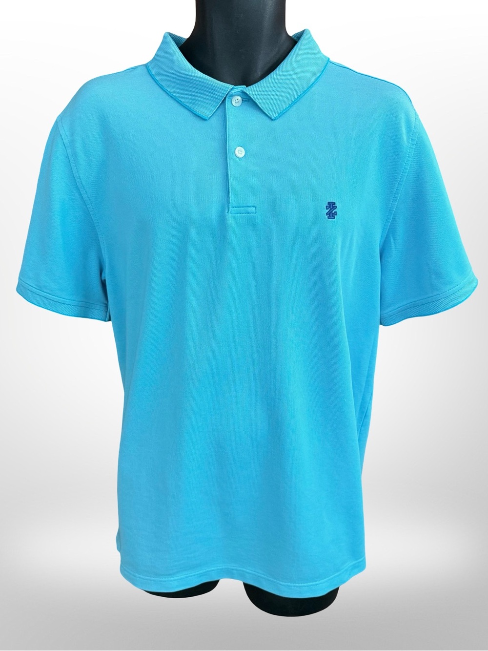 IZOD Polo Shirt XL Light Blue Short Sleeve Golf Performance Preppy Normcore Dad